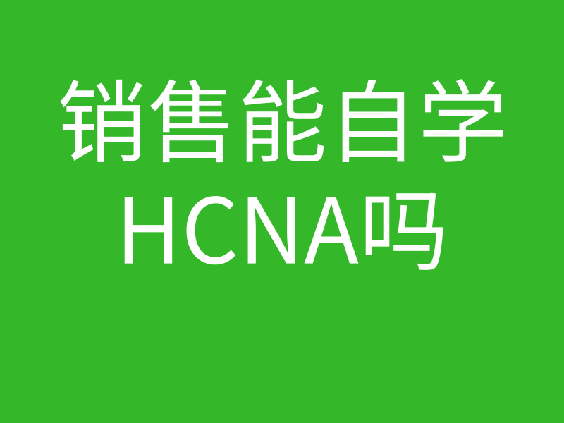 HCNA培训常见问题019-我是个做销售的，但是我想学HCNA请问能学会吗的图片
